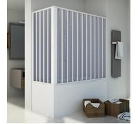 Möbelvertrieb FORTE Pare-baignoire Santorini PVC ouverture centrale 2 portes 70x150 cm Blanc