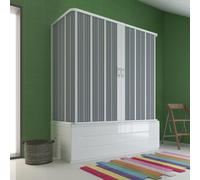 Box baignoire soufflet 3 côtés 70 x 170 x 70 réductible
