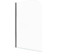 Pare Baignoire Pivotant 130X75Cm Profile Aluminium Chrome - Vela Chrome