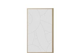 Pare baignoire pivotant 140x80 cm HINATA - style Japandi courbes douces Cadre effet bois - Verre 5mm