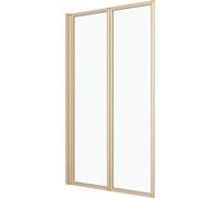 Pare baignoire Pivotant 2 Volets Or Doré Brossé - Verre Trempé 4mm - DUPLO