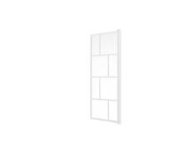 Vente-unique - Pare baignoire pivotant - 70 x 140 cm - Blanc mat - Verre - RIVANON