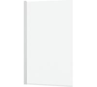 Pare baignoire Rabattable 70x120cm - Profilé Blanc Mat - Verre Trempé 4mm - ELEMENTARY