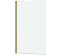 Pare baignoire Rabattable 70x120cm - Profilé finition Or Doré Brossé - Verre Trempé 4mm - ELEMENTARY