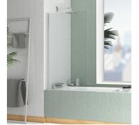 Pare baignoire Rabattable 70x130cm - Profilé Chromé - Verre Trempé 4mm - ELEMENTARY