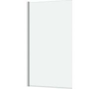 Pare baignoire Rabattable 70x130cm - Profilé Chromé - Verre Trempé 4mm - ELEMENTARY