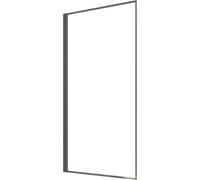 Pare Baignoire Rabattable 75x130 cm - Aluminium Gun Metal et Verre Trempé 4 mm