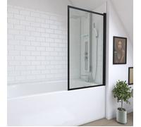 Aurlane Pare baignoire rabattable Dark Contouring Screen 75x130 cm Noir mat