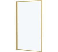 Pare baignoire rabattable 75x130cm - Finition Or Doré Brossé - GOLDY CONTOURING SCREEN