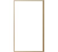 Pare baignoire Rabattable 80x140 cm - Cadre Aluminium Décor Bois - Verre Trempé Ondulé 4 mm