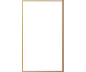 Pare baignoire Rabattable 80x140 cm - Cadre Aluminium Décor Bois - Verre Trempé Ondulé 4 mm