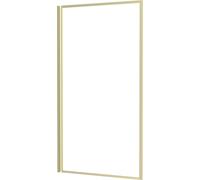 Pare baignoire rabattable 80x140cm - Finition Or Doré Brossé - GOLDY CONTOURING SCREEN