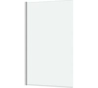 Pare baignoire Rabattable 80x140cm - Profilé Chromé - Verre Trempé 4mm - ELEMENTARY