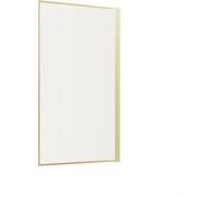 Pare baignoire Rabattable 80x140cm - Profilé Or Doré Brossé - Verre Trempé Ondulé 5mm