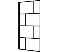 Pare baignoire rabattable sérigraphié 80x140 cm - Finition Noir Mat - BLOCKS SCREEN