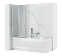 Pare-Baignoire Rea Lagos Fix Paroi De Baignoire Chrome 5 X 70 X 140 Cm