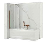 Pare-baignoire Rea Travis 80 Cuivre brossé 0,8x80x140cm
