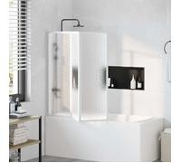 Pare baignoire rétractable - vidaXL - 117x120 cm - Aluminium - Blanc - 3 volets