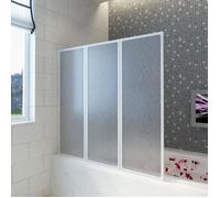 Pare baignoire - VIDAXL - 117 x 120 cm - 3 volets - pivotant pliant