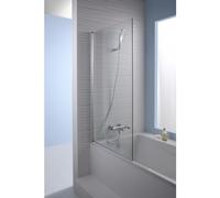 Jacob Delafon Pare-bain 1 volet Struktura – Pivotant 90°, montage réversible, verre 6mm – Chrome