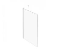 Jacob Delafon Pare-bain Brive E6D501-GA 140x85 cm 1 volet fixe, barre de renfort, verre trempé 5 mm