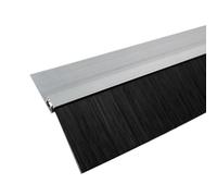 pare-courant d'air pour portes, Aluminum Alloy & PP Door Strip Brush H/F/T Type Silver 1m Length 10-300mm Height(Silver-h Type,30mm)