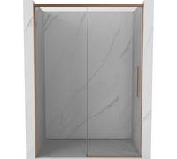 Pare-douche Mexen Rox à porte coulissante 140 cm, transparent, cuivre brossé - 8C2-140-000-65-00