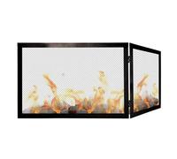 Pare-étincelles cheminée d'angle réversible 90x50x50 modèle Dolomite - écran Protecteur pour cheminée en Fer forgé, Design élégant, Protection Incendie et étincelles - Grille de Protection