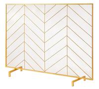 Pare-étincelles en Maille de Fer-Duoku-980 x 758 mm-Grille de Protection Autoportante pour Salon-Décoration d'intérieur Moderne