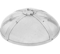 Pare-étincelles pour foyer extérieur rond 27 pouces, couvercle métallique renforcé en acier robuste, couvercle pour foyer extérieur, couvercles ronds faciles à ouvrir avec poignée annulaire pour foyer