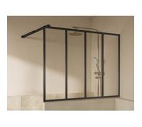 Pare muret ZONIVRA Noir mat - Verre trempé 5 mm - 120 x 100 cm