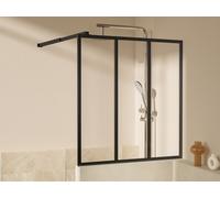 Pare muret au style industriel - Noir mat - 90 x 100 cm - ZONIVRA