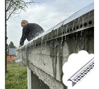 Pare-Pluie de Porte Déflecteur de Toit/Larmier Extra-long, 1/2/3/4/5/6/7/8/9m Empêche le Refoulement des Eaux de Pluie, Déflecteur de Pluie en Alliage Résistant aux(0.9m/2.9ft)