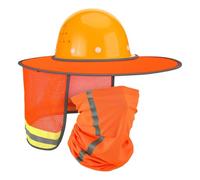 Pare-pour casque de chantier avec cache-cou en maille à bande