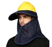 Pare- pour casque de chantier, filet respirant, résistant aux UV, réglable, protection solaire avec protection de la nuque, pour l'été, le chantier, le travail en plein air, le cyclisme, la