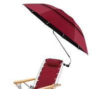 Pare-soleil à clip pour chaise de jardin double bâche portable réglable A | Parapluie pour chaise longue, voyage, plage, vacances, camping, pique-nique, patio, chariot de golf