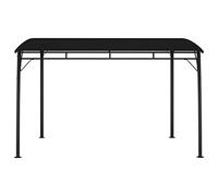 Pare-soleil de jardin pergola anthracite 3 x 3 x 2,55 m - Auvent de terrasse avec cadre en acier revêtu par pulvérisation - Toit en tissu pour l'ombre lors des fêtes de jardin, montage facile