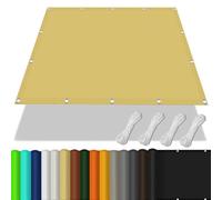 Pare-soleil d'extérieur - 280 x 290 cm - Résistant à l'eau et protection UV de 98 % - Couleur sable jaune - Idéal pour le camping, les serres, les terrasses, les jardins et les terrasses.