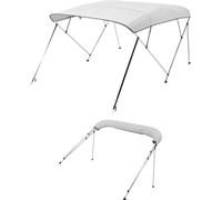 Pare-soleil pour bateau Bimini Top gris clair 4 arcs 170-183cm - Pare-soleil pour bateaux de plaisance