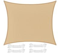 Pare-soleil résistant aux UV, tissu perméable à l'eau et à l'air, idéal pour terrasse, jardin, camping, design carré avec cordes de 2 m, auvent de tente d'extérieur 4 x 5 m.
