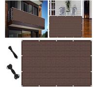 Pare-vent de balcon en matériau résistant aux UV - 50 x 470 cm - Marron