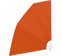 Pare-vent de balcon en terre cuite 210 x 210 cm - Brise-vue rabattable - Résistant aux UV et aux intempéries - Fixation murale pour terrasses et balcons