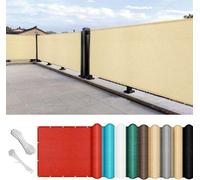 Pare-vent de balcon - Protection UV - 85 x 275 cm - Crème