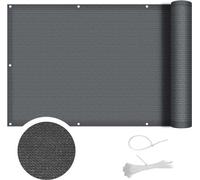 Pare-vent pour balcon en PEHD - 90 x 600 cm - Anthracite
