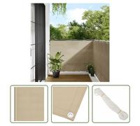 Pare-vue de balcon The Living Store Beige 120x700 cm 100 % polyester-Oxford