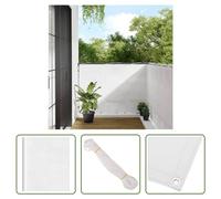 Pare-vue de balcon The Living Store Blanc 120x800 cm 100 % polyester-Oxford