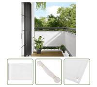 Pare-vue de balcon The Living Store Blanc 75x1000 cm 100 % polyester-Oxford