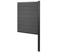 Pare-vue en WPC Sarthe élément d'extension étroit 95cm anthracite Anthracite G