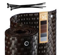 KADAX Brise-vue pour balcon, terrasse, clôture, brise-vue résistant aux intempéries en rotin PE, revêtement de balcon avec serre-câbles, clôture brise-vue, revêtement de balcon, pare-vent (1 m x 6 m