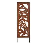 Kapaga - Paravent Métal - 160 cm x 50 cm - Corten - Effet Rouillé Paravent pour Jardin - Élément de Paravent - Mur de Protection - Décoration de Jardin - Clôture - Rouille (Motif 2)